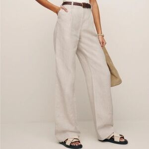 Reformation Alex linen trouser 2P